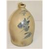 Image 1 :  2 GAL. JAMES R. BURNS STONEWARE JUG W/ COBALT FL