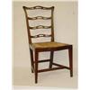 Image 1 :  PIERCED RIBBON BACK SIDE CHAIR W/ RUSH SEAT - RE