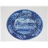 Image 1 :  8 3/4 DARK BLUE HISTORICAL STAFFORDSHIRE PLATE- 