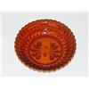 Image 1 :  5 SANDWICH AMBER DISH W/ ACORN & LEAF DECORATION