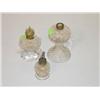 Image 1 :  LOT (3) EARLY OIL LAMPS - ALL CLEAR, (1) W/ SWIR