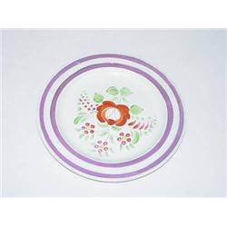  6 3/4 PINK LUSTRE PLATE W/ KINGS ROSE DECORATION