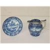Image 1 :  (2) PCS. OF BLUE STAFFORDSHIRE W/ THE BOSTON MA 