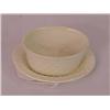 Image 1 :  2 1/2 WEDGWOOD CREAMWARE OPEN SALT WITH UNDERTRA