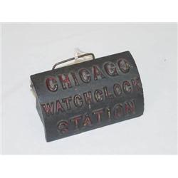  CHICAGO CAST IRON WATCH CLOCK STATION KEY HOLDER