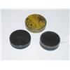 Image 1 :  LOT (3) ROUND PAPIER MACHE SNUFF BOXES: (2) BLAC