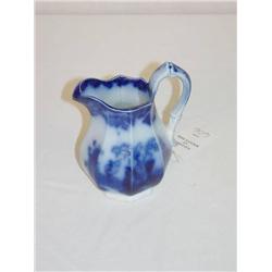  5 1/2 SCINDE FLOW BLUE CREAMER BY ALCOCK - SMALL