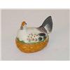 Image 1 :  3 1/2 STAFFORDSHIRE BISQUE COVERED HEN ON NEST -