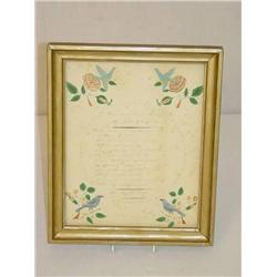  FRAMED 19TH CENT. NEW ENGLAND WATERCOLOR W/ VERS