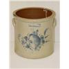 Image 1 :  4 GAL. OTTMAN BROS. CROCK W/ COBALT FLORAL DECOR