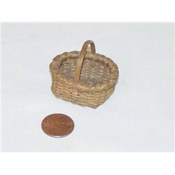  MINIATURE 1 1/2 SPLINT HANDLED BASKET W/ NATURAL