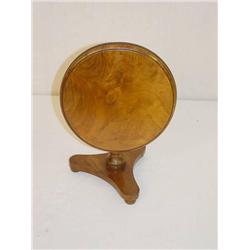  MINIATURE WALNUT TILT TOP TABLE (11T-OPEN, 7 1/2