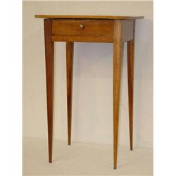  19TH CENT. CHERRY HEPPLEWHITE 1 DRAWER STAND ON 