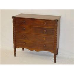  SHERATON MAHOGANY GRADUATED 4 DRAWER CHEST HAVIN