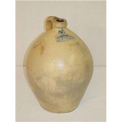 3 GAL. M.C. WEBSTER & SON OVOID JUG W/ COBALT HI