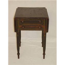  SHERATON PINE 2 DRAWER DROPLEAF STAND-ROSEWOOD G