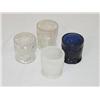 Image 1 :  LOT (4) SANDWICH GLASS TOY TUMBLERS: (2) CLEAR, 