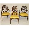 Image 1 :  SET OF (4) FANCY MAHOGANY HEPPLEWHITE STYLE DINI