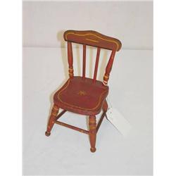  8 1/4 PAINTED CHILDS TOY KITCHEN WINDSOR W/ RED 