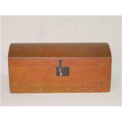  NEW ENGLAND PAINT DECORATED DOME TOP BOX W/ DOVE