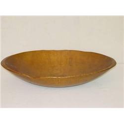  23 OVAL MAPLE CHOPPING BOWL - CRACK IN BASE & HO