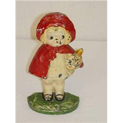  9 1/2 HUBLEY CAST IRON CAMPBELLS KIDS DOORSTOP-L
