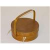 Image 1 :  5 3/4 ROUND SEWING BOX W/ SWING HANDLE COMPLETE 