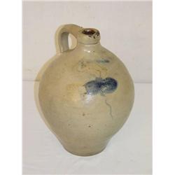  1 GAL. L. NORTON OVOID JUG W/ COBALT DECORATION-