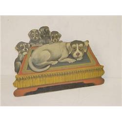  19TH CENT. PAINT DECORATED SHAPED PINE DUMMY BOA