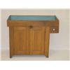 Image 1 :  19TH CENT. WALNUT DRY SINK W/ BLUE PAINTED BASIN