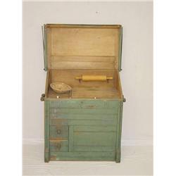  UNUSUAL 19TH CENT. PAINTED WALNUT & PINE BAKERS 