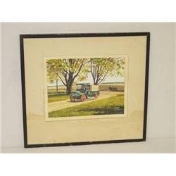  WATERCOLOR-GOUCHE INTERNATIONAL MODEL T TRUCK 19