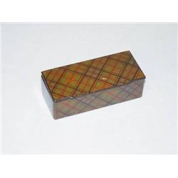  EARLY 20TH CENT. TARTANWARE SNUFF BOX - MINOR WE