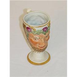  5 PRATTWARE FACE MUG W/ HANDLE - MINOR PAINT WEA
