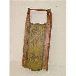  19TH CENT. CHILDS SLED W/ PAINTED DECORATIONS-TE