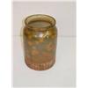 Image 1 :  9 1/2 NEW ENGLAND REDWAR JAR W/ SPOTTED GREEN GL
