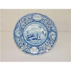  10 1/4 BLUE AMERICAN HISTORIC STAFFORDSHIRE PLAT