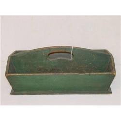  18 NEW ENGLAND 19TH CENT. PINE CUTLERY HANDLED T