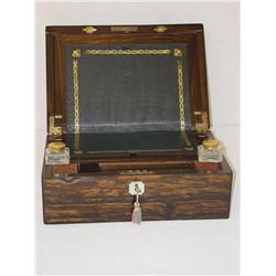  19TH CENT. LAP DESK IN COROMANDEL WOOD W/ MOTHER