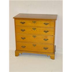  CHIPPENDALE CHERRY GRADUATED 4 DRAWER CHEST W/ A