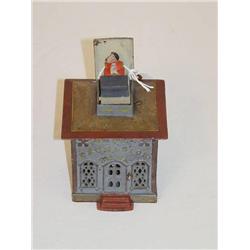  5 1/4 CAST IRON HALLS EXCELSIOR BANK - GOOD PAIN