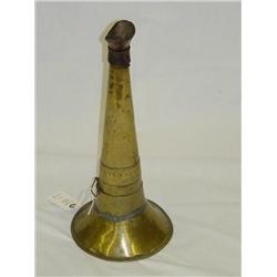 EARLY 16" BRASS FIREMEN'S TRUMPET W/ COPPER MOUTH