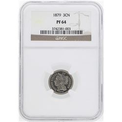 1879 Three Cent Nickel Proof Coin NGC PF64