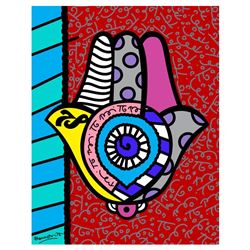 Hamsa Red Up by Britto, Romero