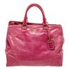 Image 1 : Prada Pink Distressed Leather Tote Satchel Bag