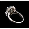Image 3 : 2.52 ctw Aquamarine and Diamond Ring - 14KT White Gold