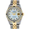Image 2 : Rolex Mens 2 Tone 14K Lugs MOP Sapphire & Diamond 36MM Datejust
