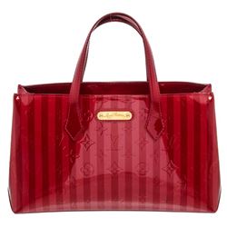 Louis Vuitton Red Pomme D'Amour Rayures Vernis Leather Wilshire PM Bag