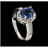 Image 4 : 2.65 ctw Tanzanite and Diamond Ring - 14KT White Gold