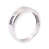 Image 4 : 0.70 ctw Blue and White Diamond Ring - 10KT White Gold